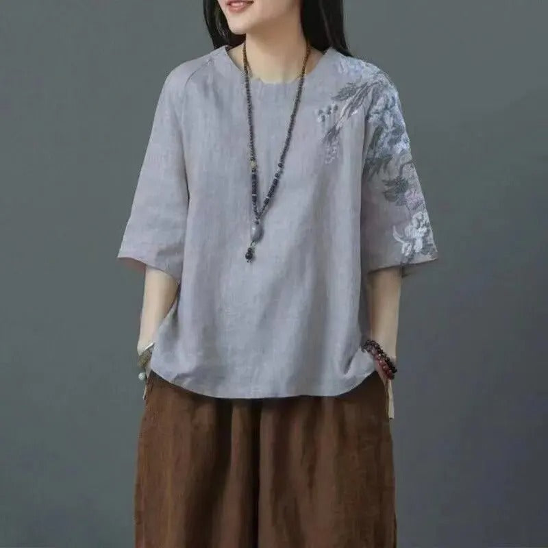 Arabella - Vintage Embroidery Tops