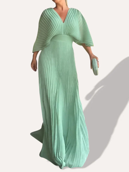 Ella - Floating ribbed dress with V-neckline