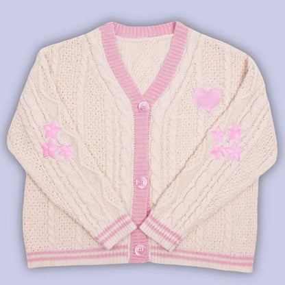 Adèle - Pull col V brodé pour femme