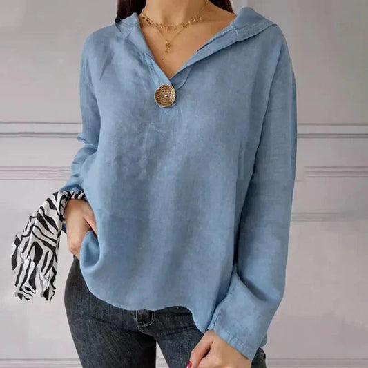 Marilyn - Hooded V-Neck Top