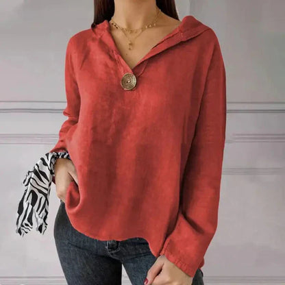 Marilyn - Haut à capuche et col en V