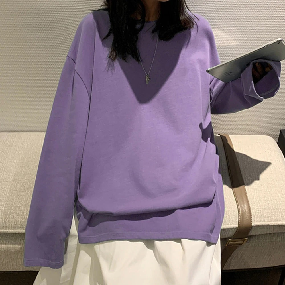 Nellie - Chemise oversize à manches longues en coton