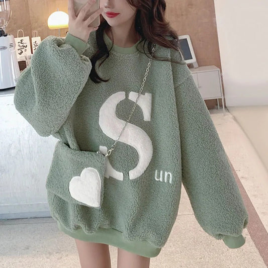 Ella - Long Sleeve Sweatshirts with Lamb