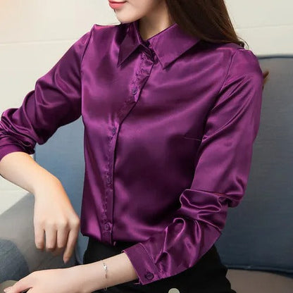 Celeste - Elegante satijnen zijden blouse