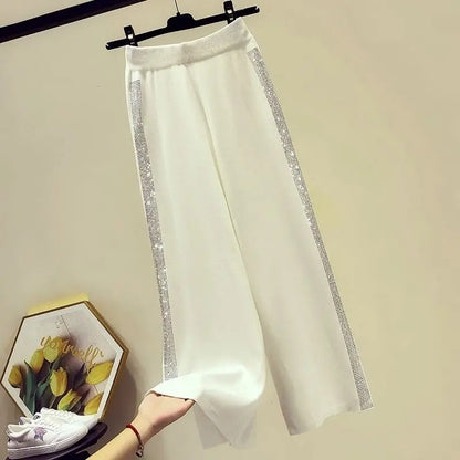 Adelia - Broek met wijde pijpen en hoge taille
