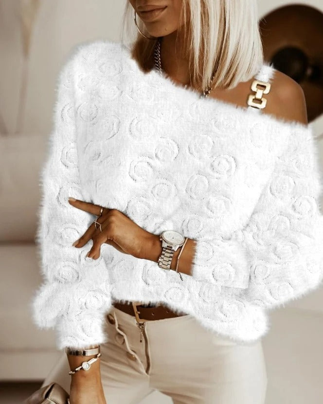 Scarlett - Haut fleuri doux à épaules dénudées