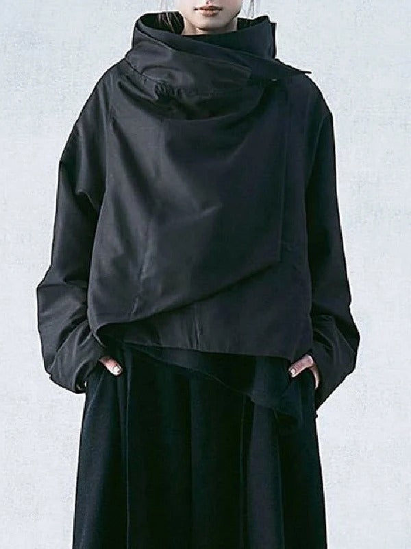 Lily - Manteau long décontracté à col montant pour femme