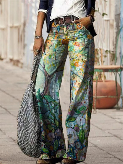 Olivette - Pantalon en denim sergé de coton de haute qualité