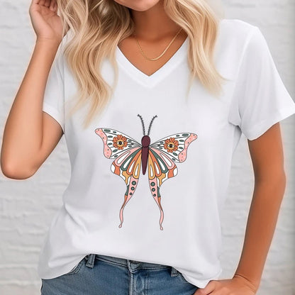 Alice - Printed V-neck shirt