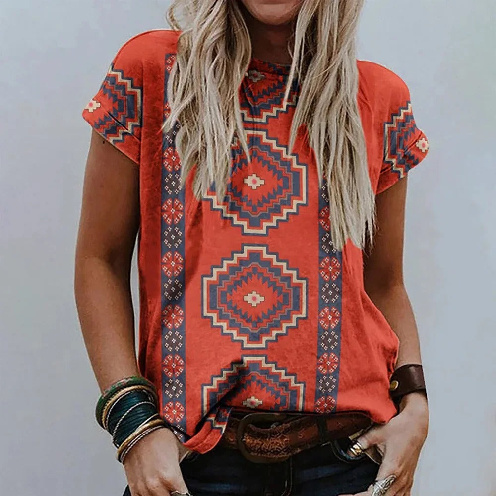 Hattie - Vintage Print Top