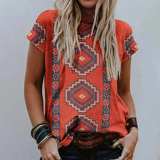 Hattie - Vintage Print Top