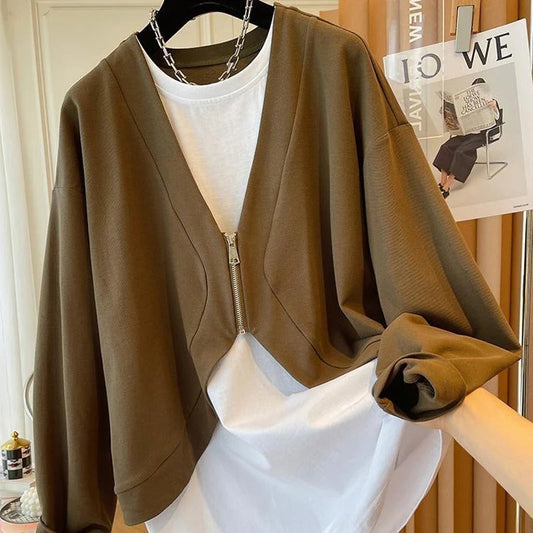 Amelia - Crew Neck Long Sleeve Sweatshirts