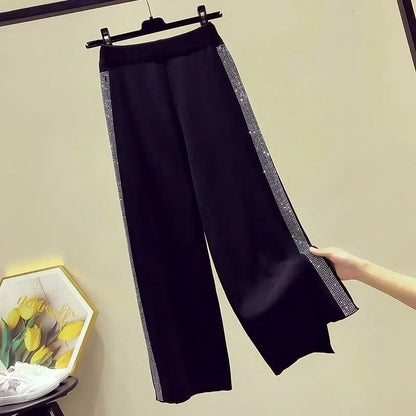 Adelia - Broek met wijde pijpen en hoge taille