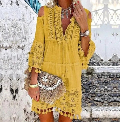 Adelaide - Boho Lace Mini Dress
