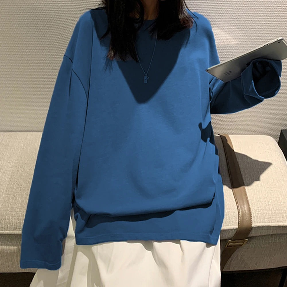 Nellie - Chemise oversize à manches longues en coton