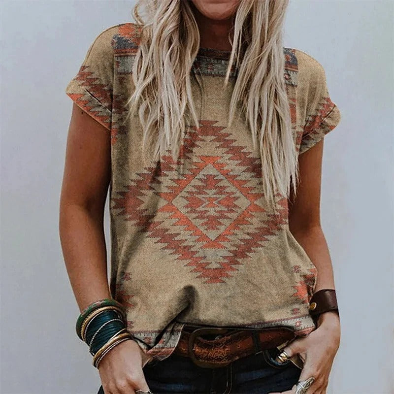 Hattie - Vintage Print Top