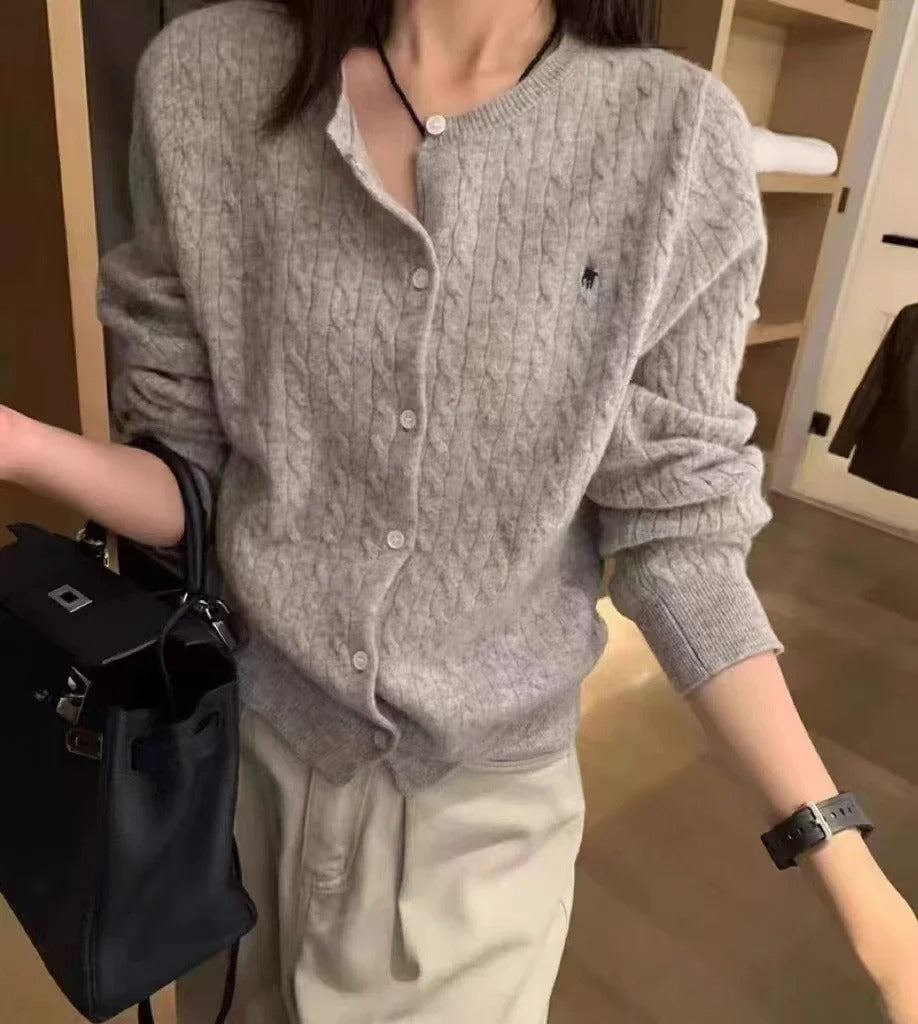 Jean - Pull simple boutonnage en cachemire