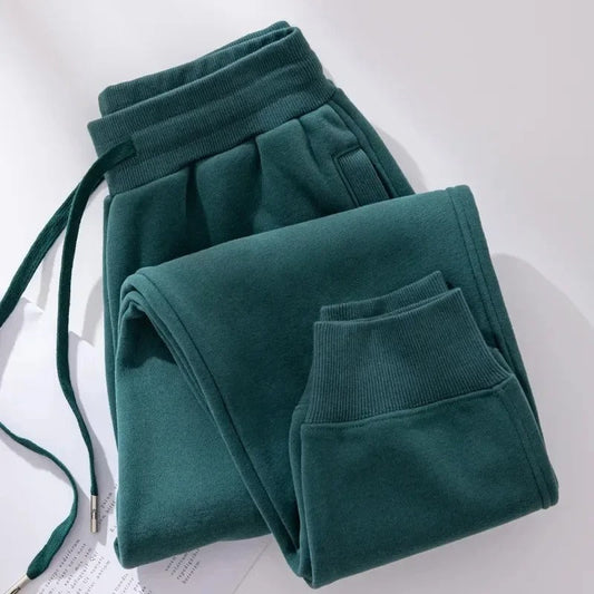 Alice - Pantalon long à taille élastique doublé en polaire pour femme