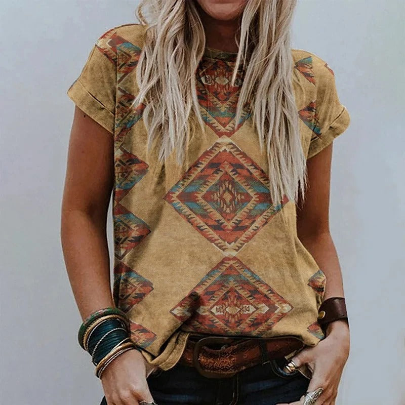 Hattie - Vintage Print Top