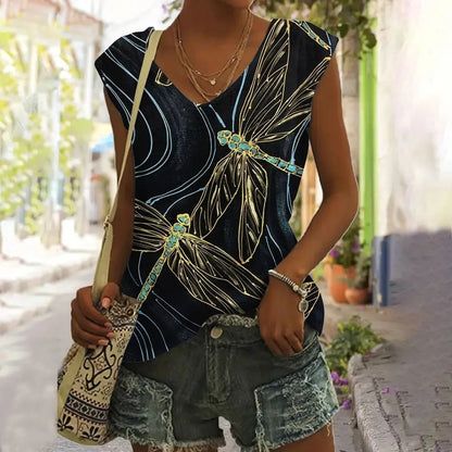 Josephine - Women's shirt with butterfly print