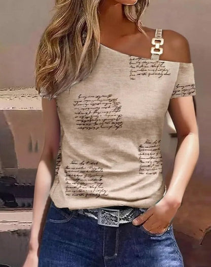 Alma - Top avec col diagonal