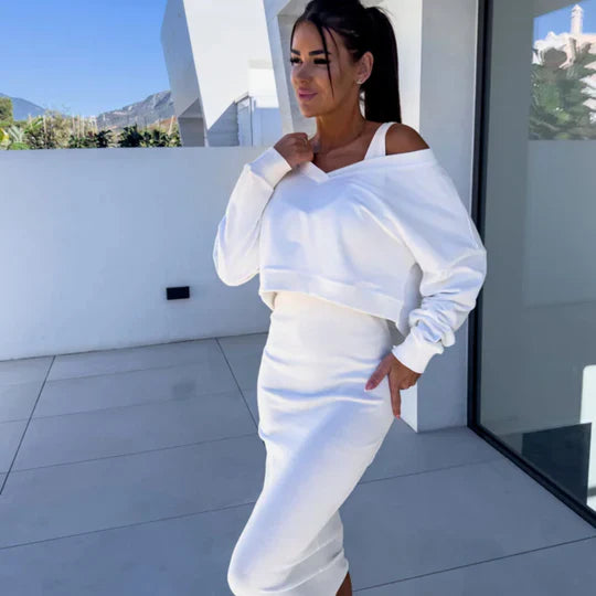 Evelyn - Casual sweatshirt and dress set