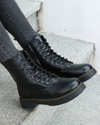 Monica - Lace-up ankle boots with zipper