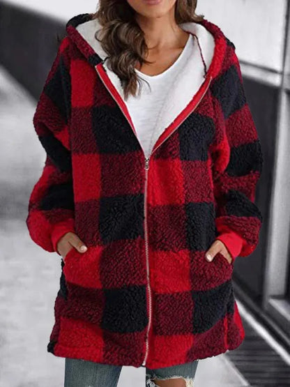 Edith - Ladies checked coat