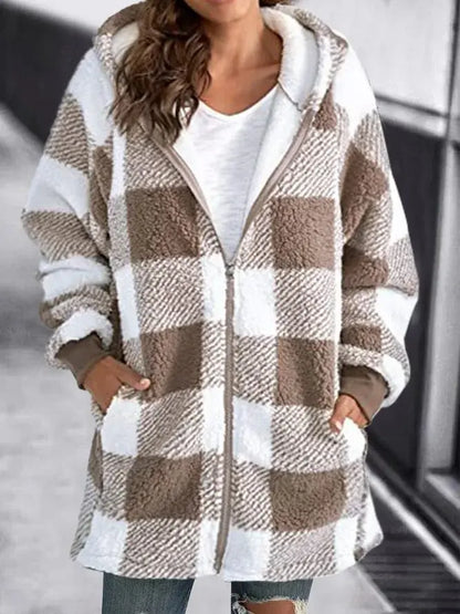 Edith - Ladies checked coat