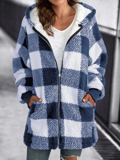 Edith - Ladies checked coat