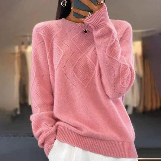 Arah - Magnifique pull rose uni