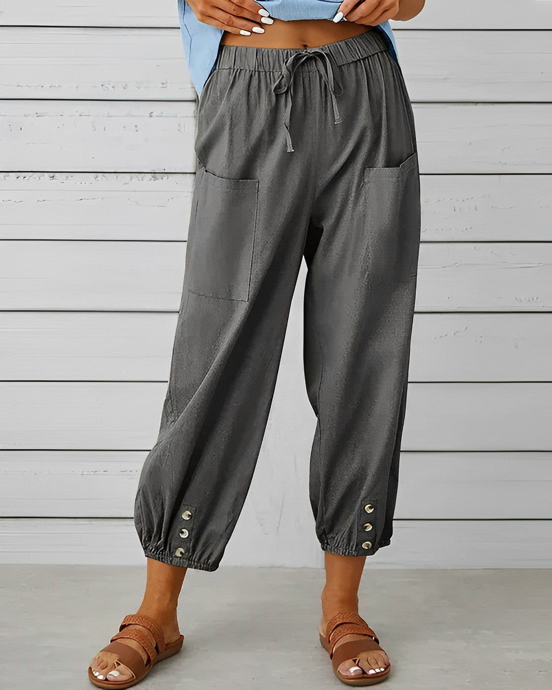 MAYA - High waist wide trousers
