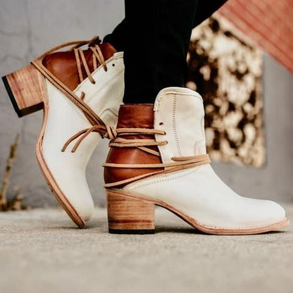 Greta - Women's boots vintage lace-up