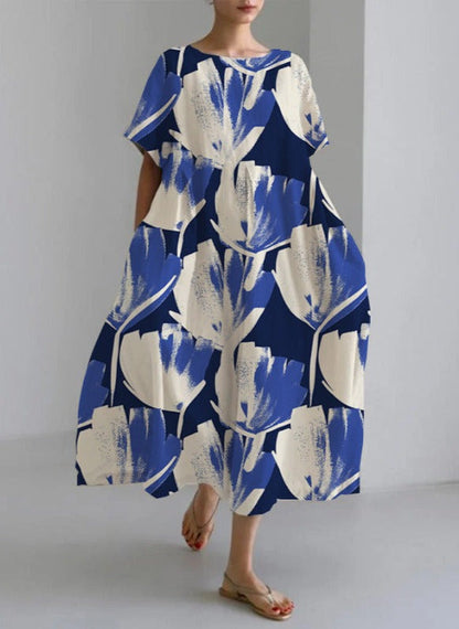 Jamie - Loose high-end fashion dress with round neck