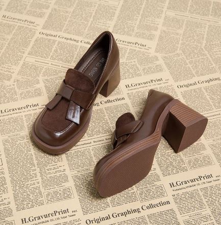 Anita - Chaussures en cuir épais