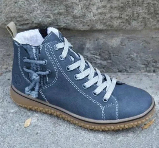 Edrine - Tijdloos elegante leren laarzen met een vintage look