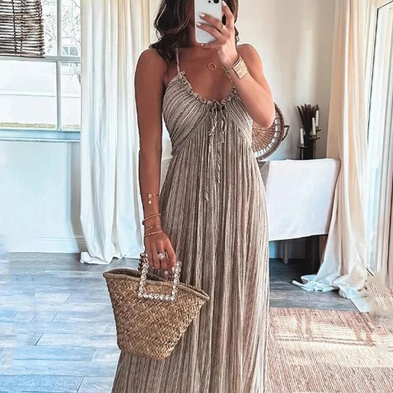 Justine - Robe d'été marron