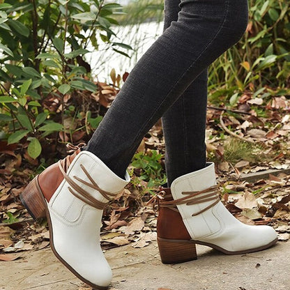 Greta - Women's boots vintage lace-up