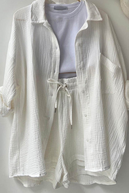 Jelaa - Lange mouwen Shirt Short Set