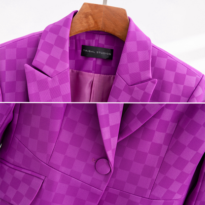 Cordella - Elegant checked blazer