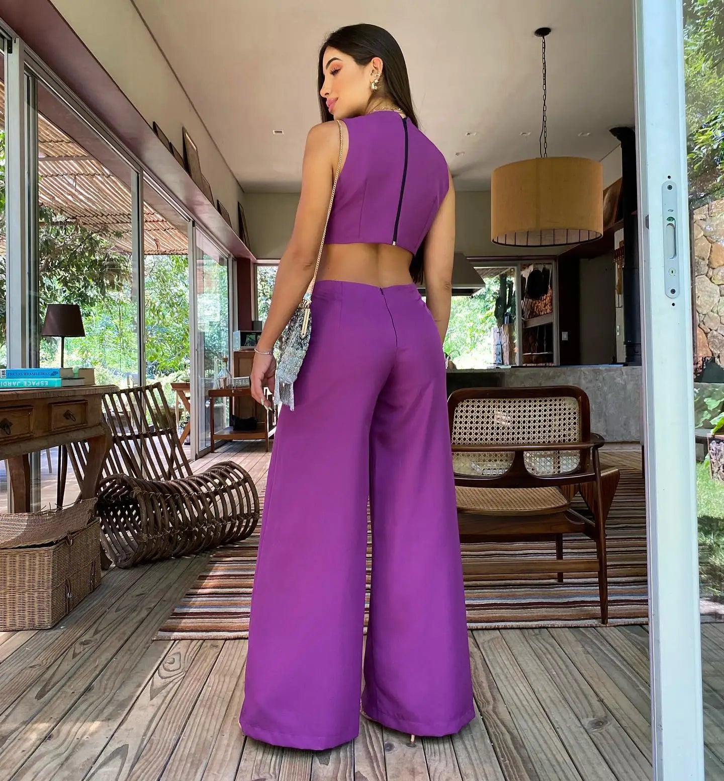 Elinor - Elegant one-piece jumpsuit with wide legs