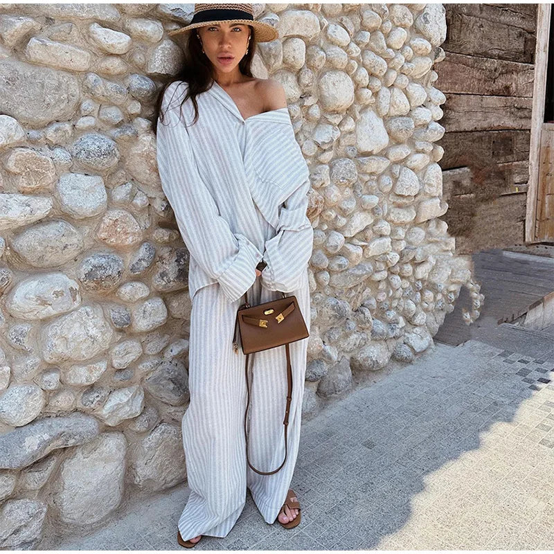 Henrietta - Striped Printed Set