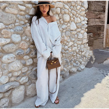 Henrietta - Striped Printed Set