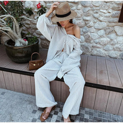 Henrietta - Striped Printed Set