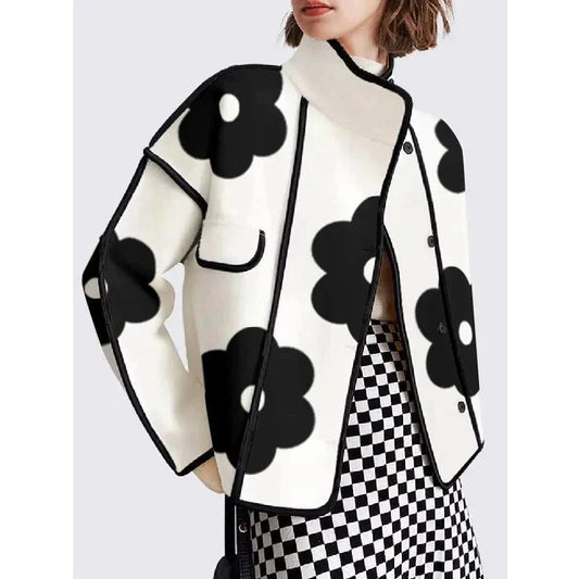 Freya - Coat with floral print