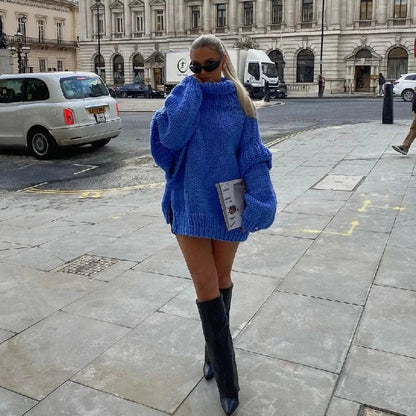 Rubina - Pull col roulé en taille oversize