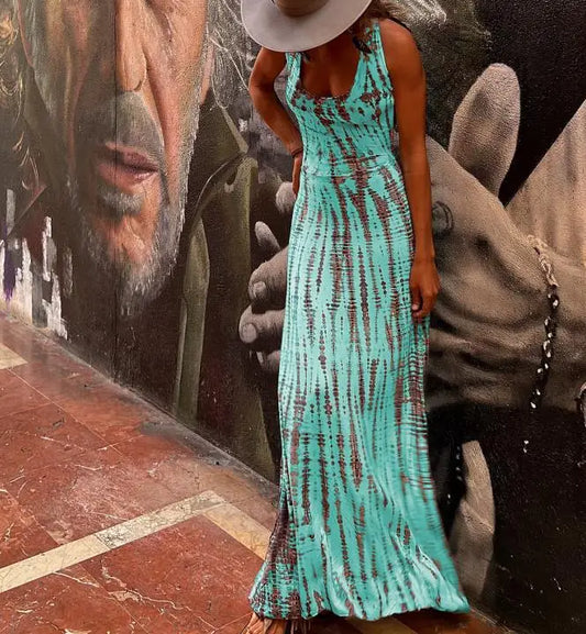 Benilda - Sexy sleeveless bohemian fashion with open back