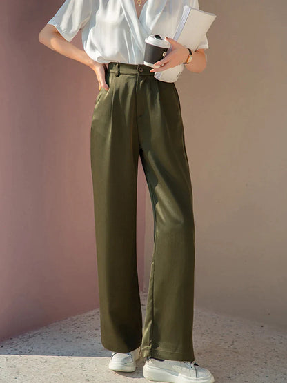 Selah - Silk satin women's trousers