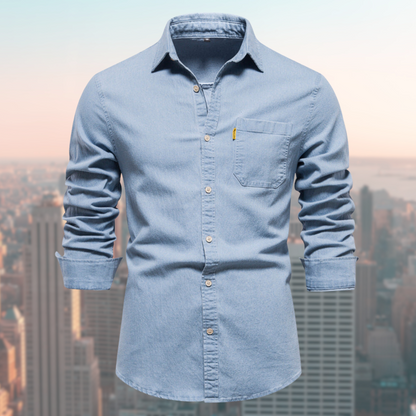 David - Denim overhemd voor mannen