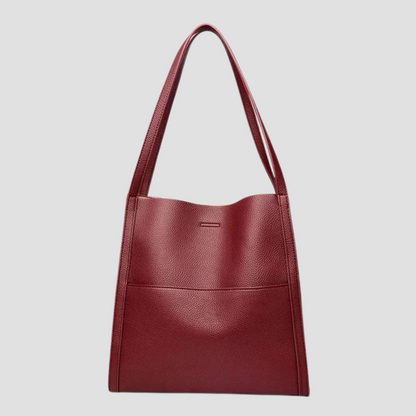 Lila - Schoudertas van echt leer